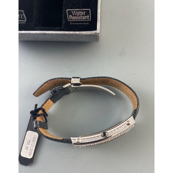 New in Box Croton Ladies Watch Rectangle MOP Face CZ Sapphire Crystal Art Deco - Picture 5 of 12